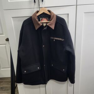 Men's Black and Brown Military Field Jacket